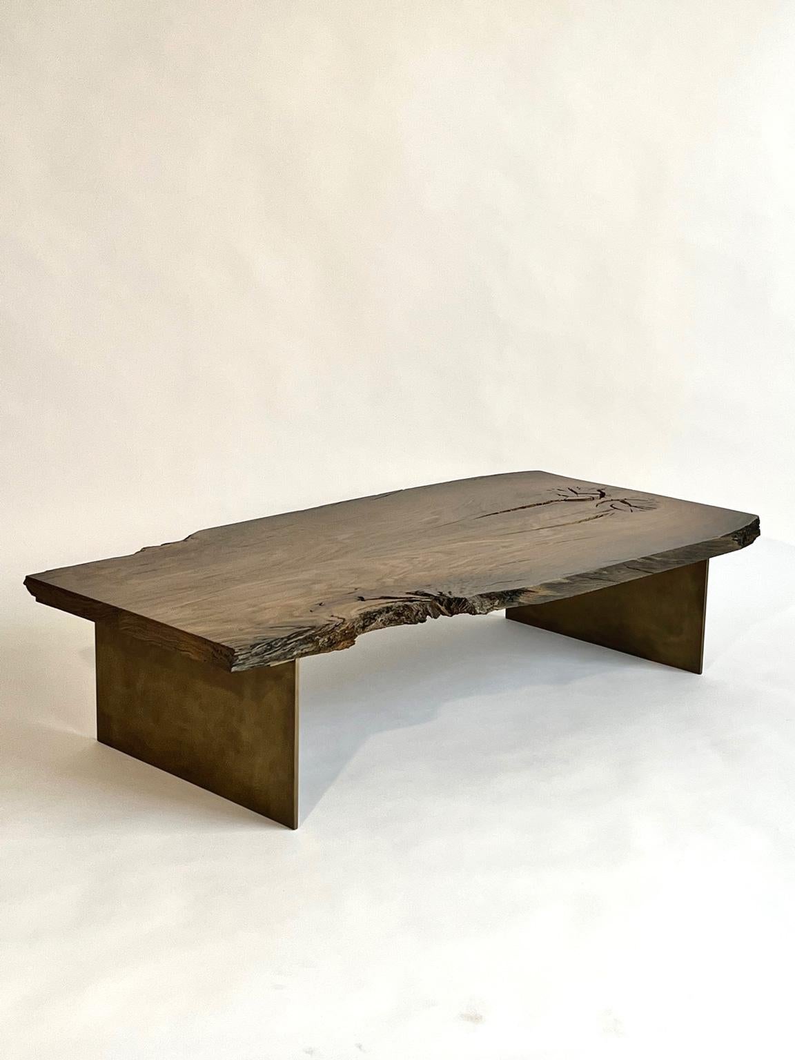 Modern Handcrafted wooden coffee table For Sale