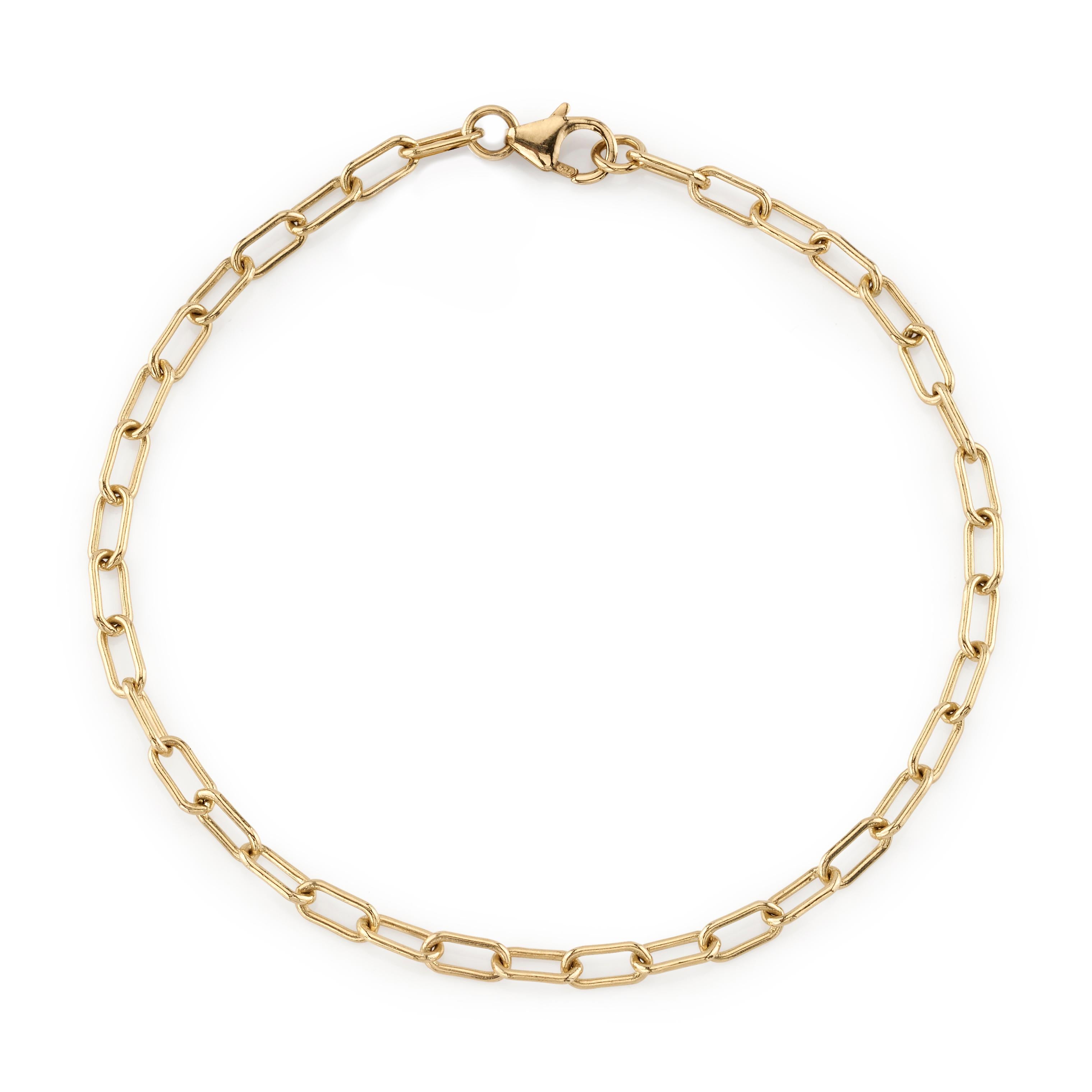 Handcrafted Bond Bracelet in 18K Yellow Gold by Single Stone For Sale