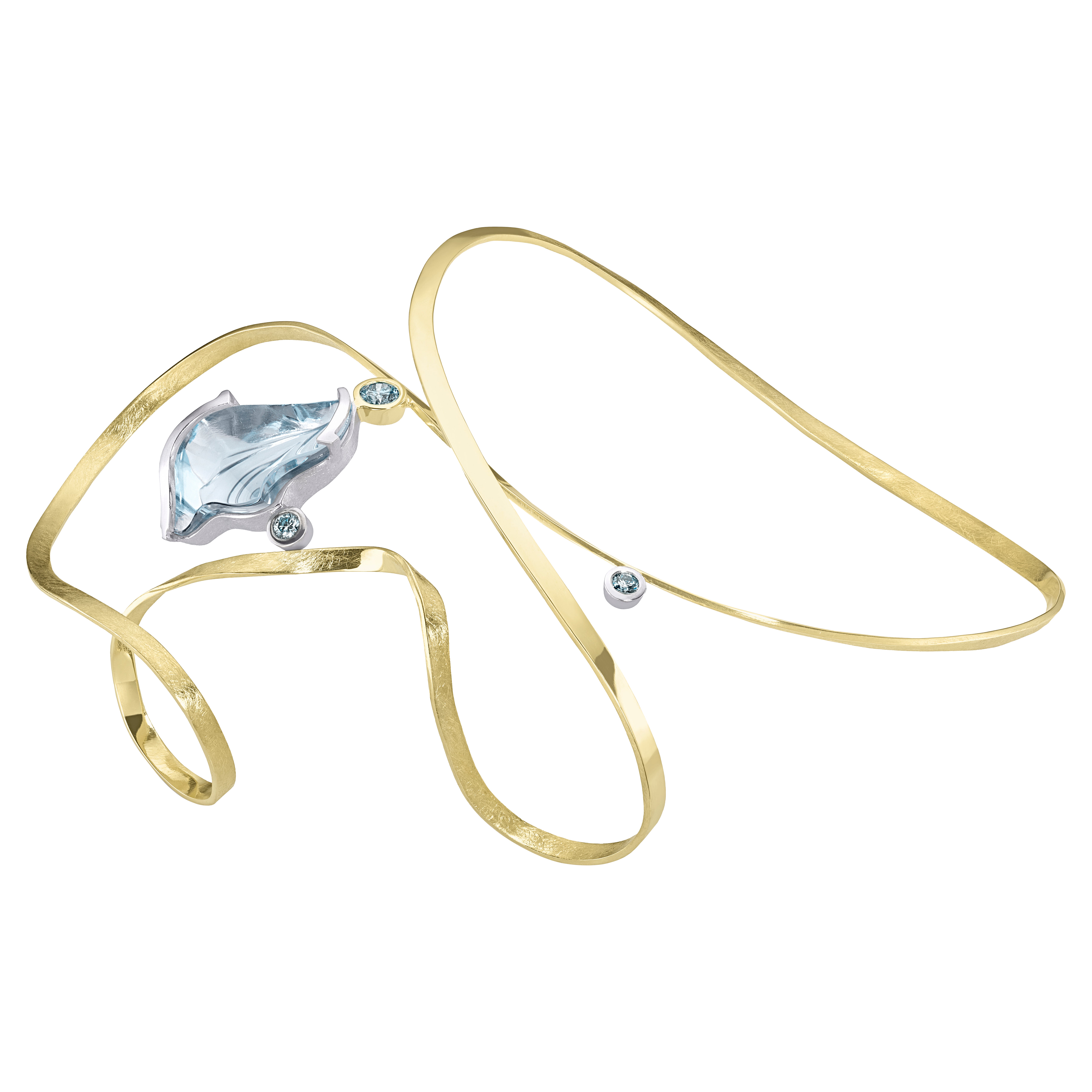 Anillo Pulsera Artesanal  Oro 585/-  Topas 24.08 Ct  Brillante 0,55 Ct en venta