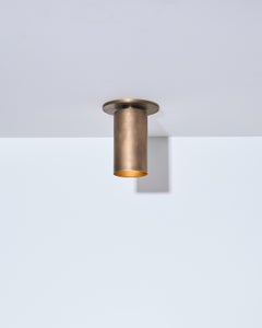 Handcrafted Brass Cylinder Flush Mount can light Fixture