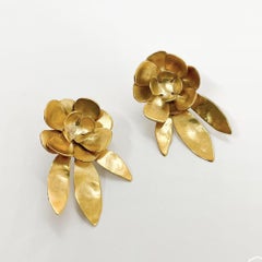 Handcrafted Bronze Hoop Earrings – Magnolia Inspired