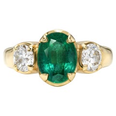Handcrafted Brooklyn Cushion Cut Emerald Ring