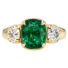 Handcrafted Brooklyn Oval Cut Emerald Ring by Single Stone