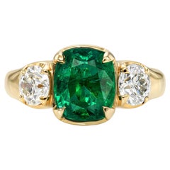 Handcrafted Brooklyn Oval Cut Emerald Ring by Single Stone