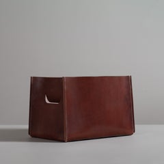 Handcrafted Brown English Leather 
Oak Box