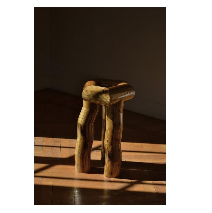 Sedia Segmento Pine Log di David David, realizzata artigianalmente in legno massiccio di colore marrone, da David David in vendita 5
