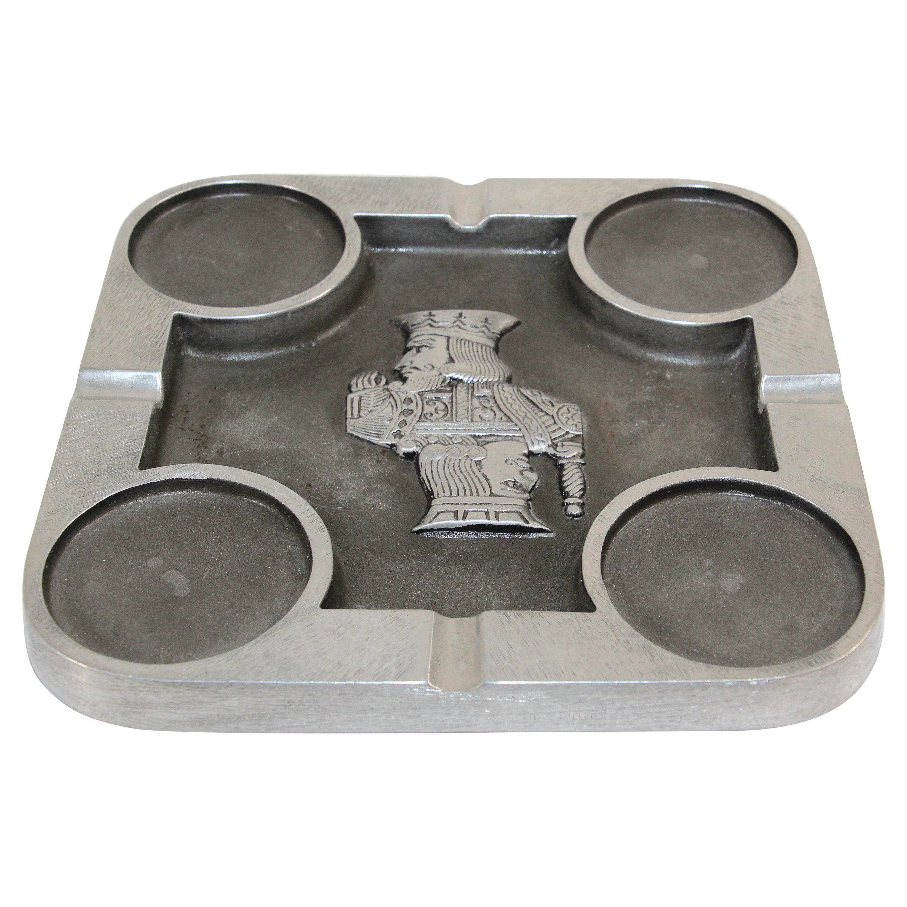 Bruce Fox Cenicero cuadrado grande para puros Coleccionable de aluminio fundido Cuadrado