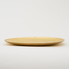 Handcrafted Brushed Brass Plate Vide Poche, Large