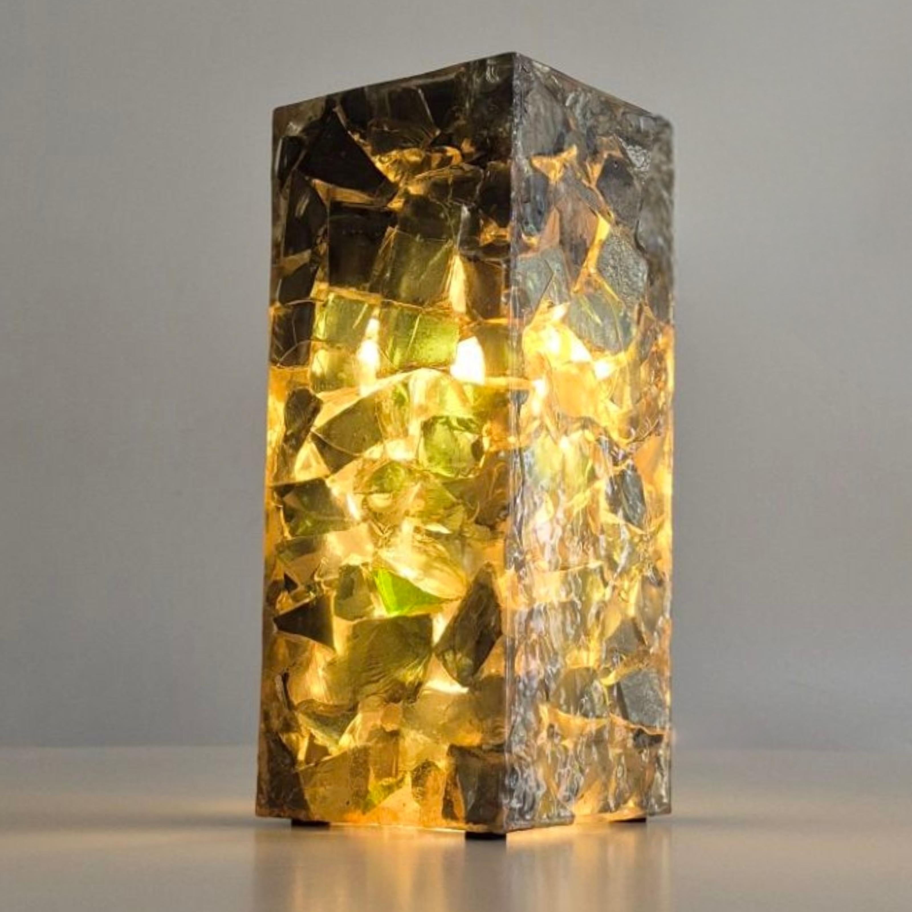 Brutalist Handcrafted brutalist table lamp, Germany 1960s For Sale