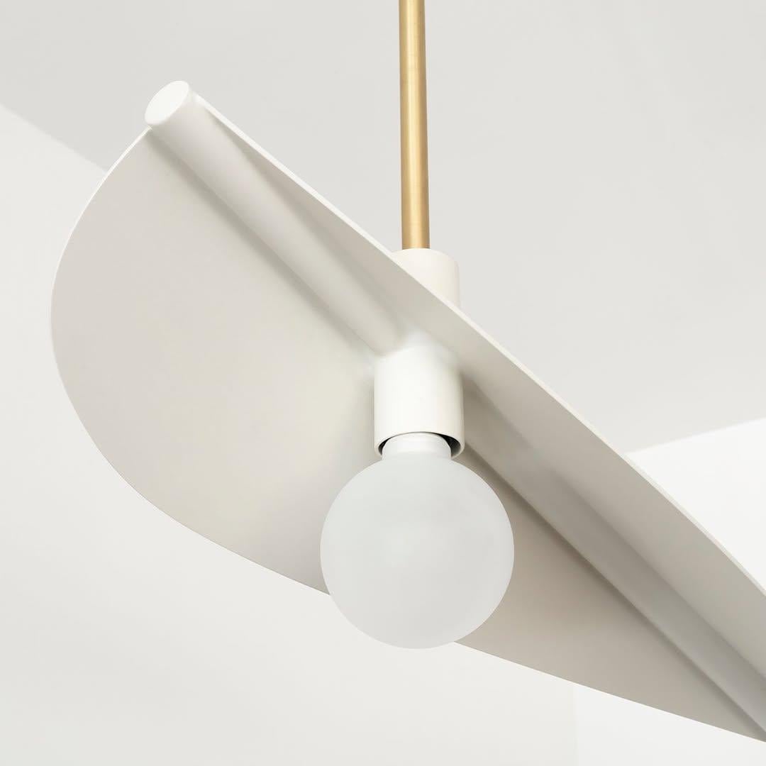 Handcrafted Burgundy Steel & Brass Feuillage Duo Ceiling Mounted Light Carla Baz For Sale 3
