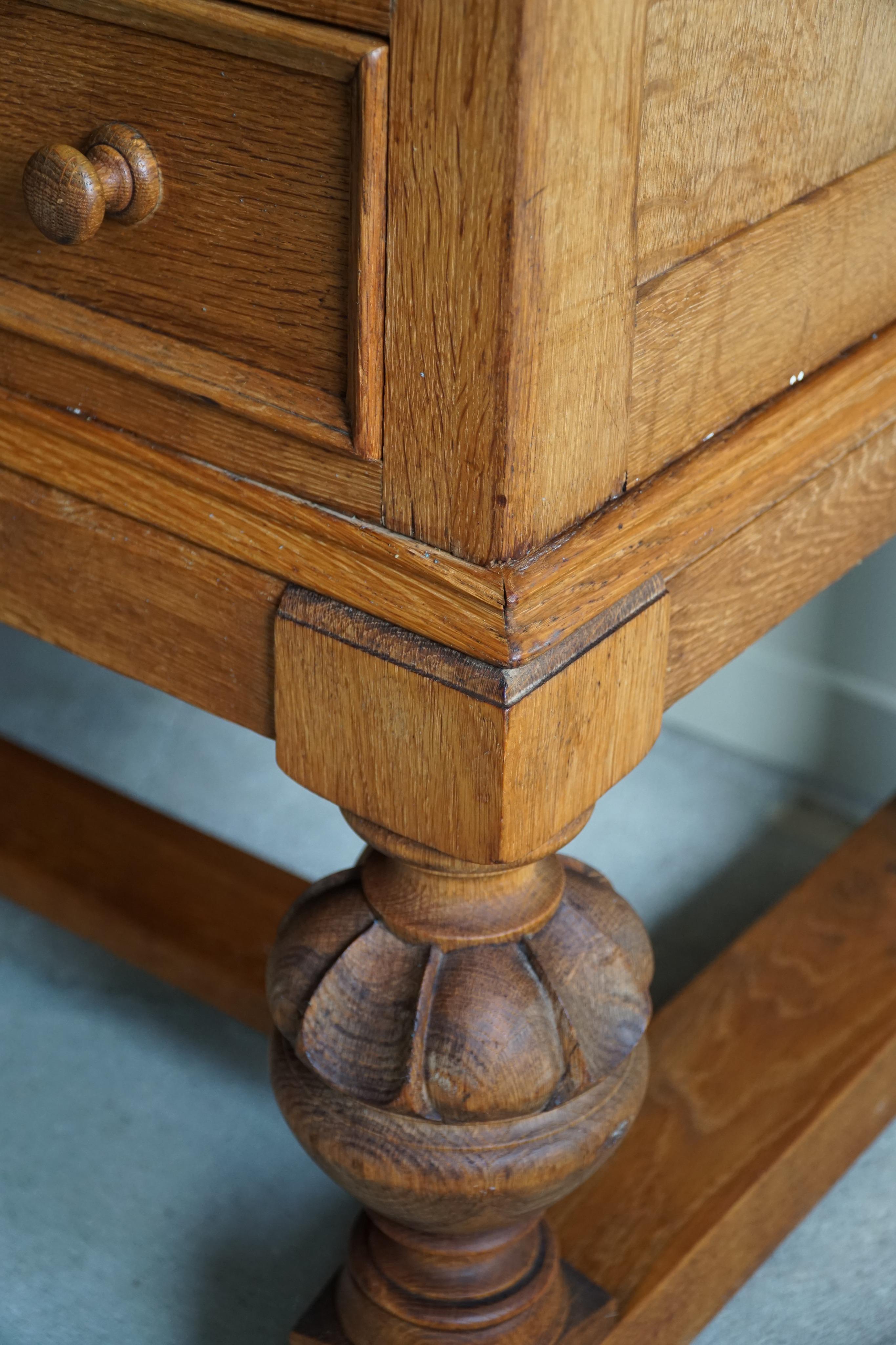 Handcrafted Cabinet in Oak, Mid Century, Made by a Danish Carpenter in the 1950s For Sale 10