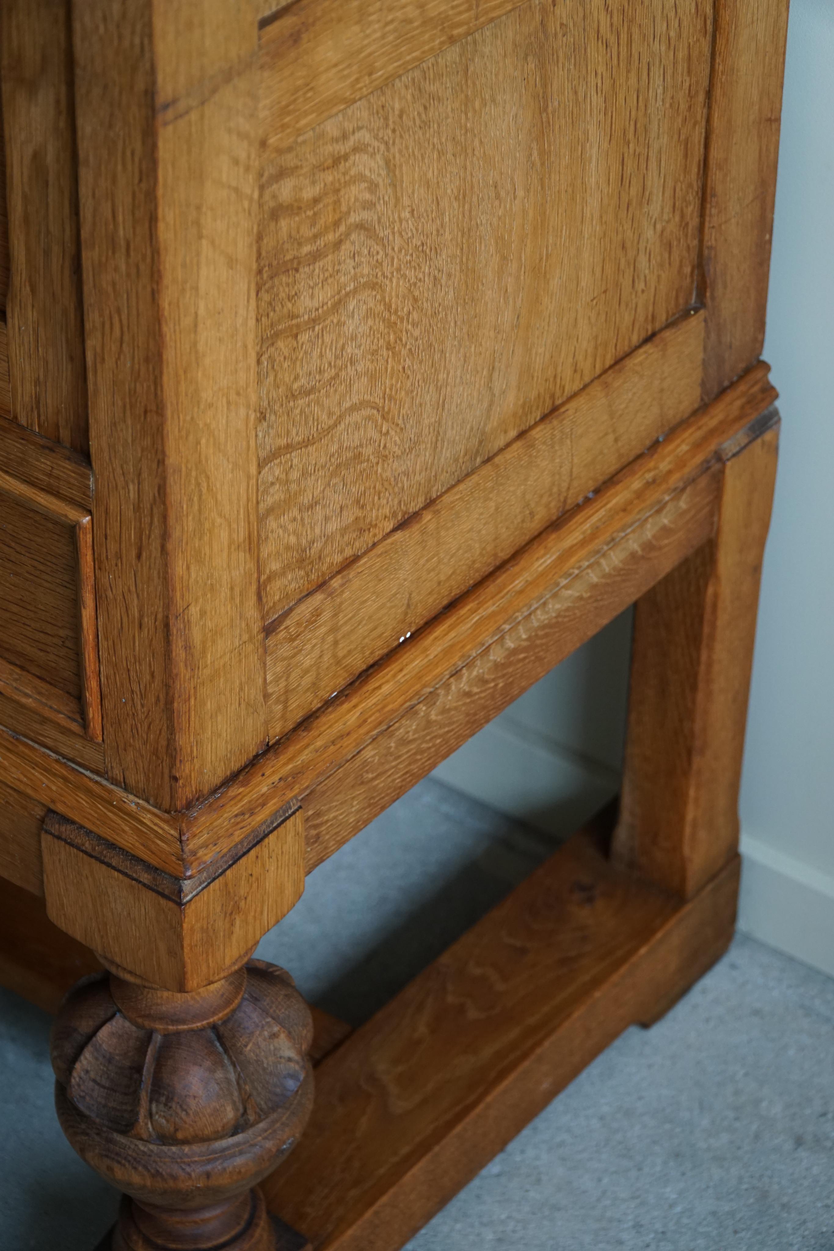 Handcrafted Cabinet in Oak, Mid Century, Made by a Danish Carpenter in the 1950s For Sale 2