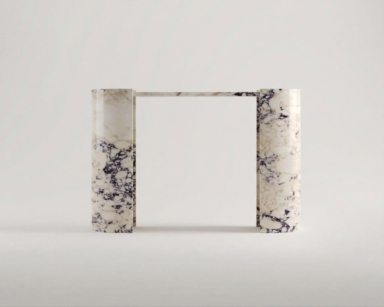 Handcrafted Calacatta Viola Custom Console Table, Marble Hallway Table ...