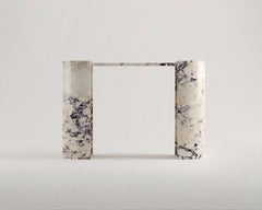 Handcrafted Calacatta Viola Custom Console Table, Marble Hallway Table