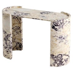 Handcrafted Calacatta Viola Custom Console Table, Marble Hallway Table