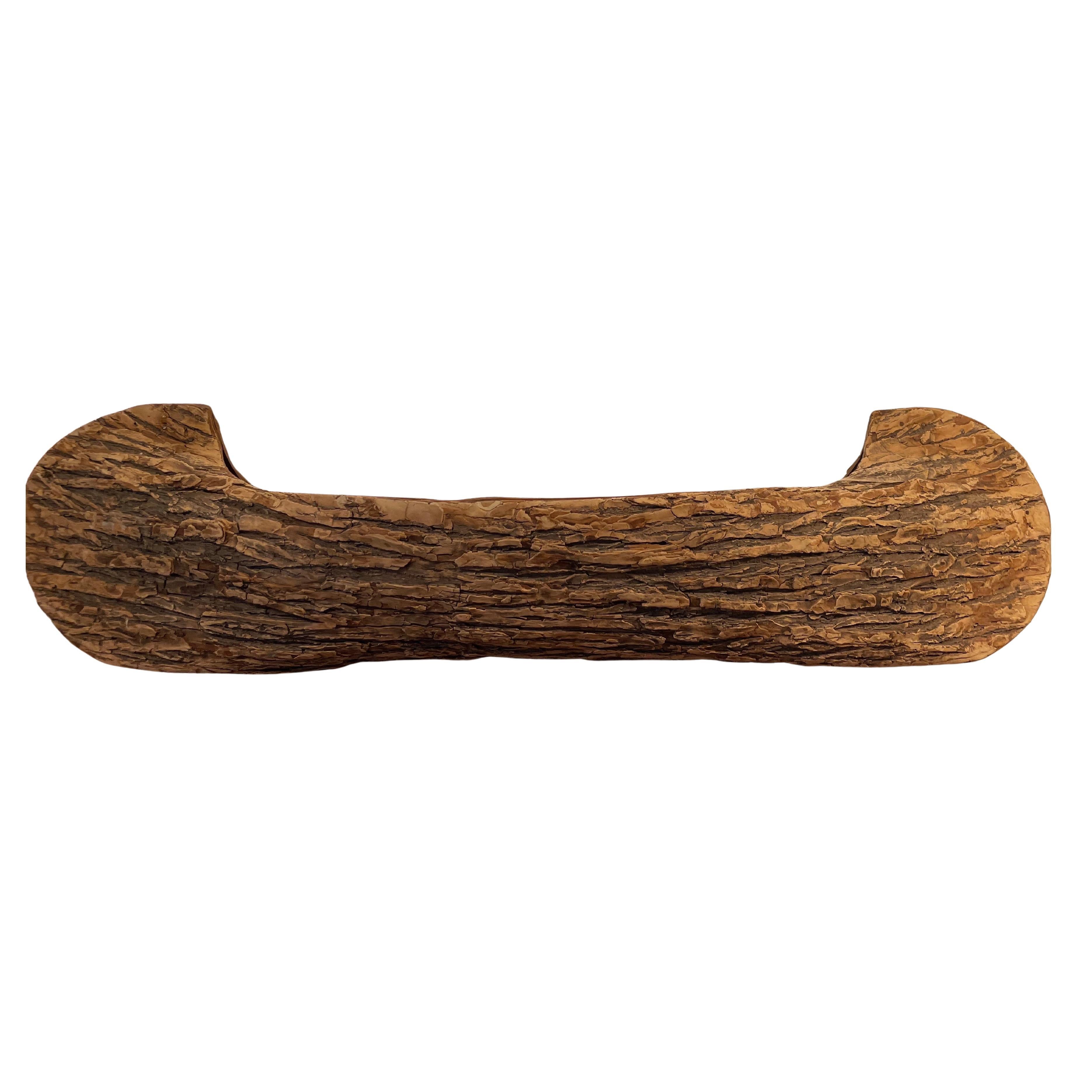 Handcrafted Canoe Vessel Made of Natural Tree Bark, Mid-20th Century