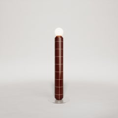 Handcrafted Ceramic Floor Lamp in Red Glaze