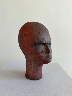 Handgefertigte Keramikkopf-Skulptur, Schweden, Mitte des Jahrhunderts Modern