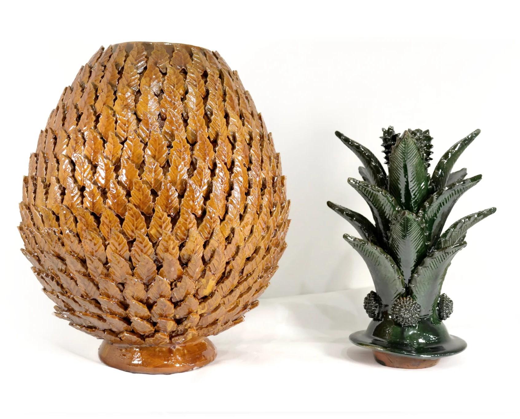 Artisanat Ananas en céramique fabriqué à la main en vente
