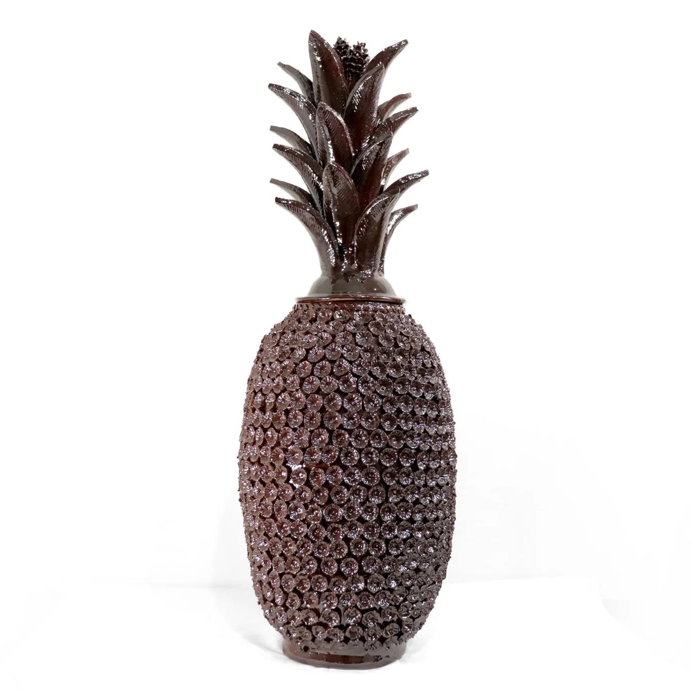 Fait main Ananas en céramique fait à la main Taille XL en vente
