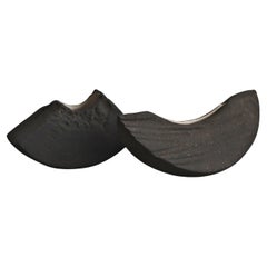 Handcrafted Ceramic Sculptural Vases (Set of 2) – Arc Shape, Contemporary Design