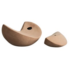Handcrafted Ceramic Sculptural Vases (Set of 2) – Arc Shape, Contemporary Design