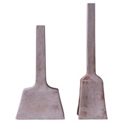 Handcrafted Ceramic Sculptural Vases (Set of 2) – Minimalist Long-Neck Design