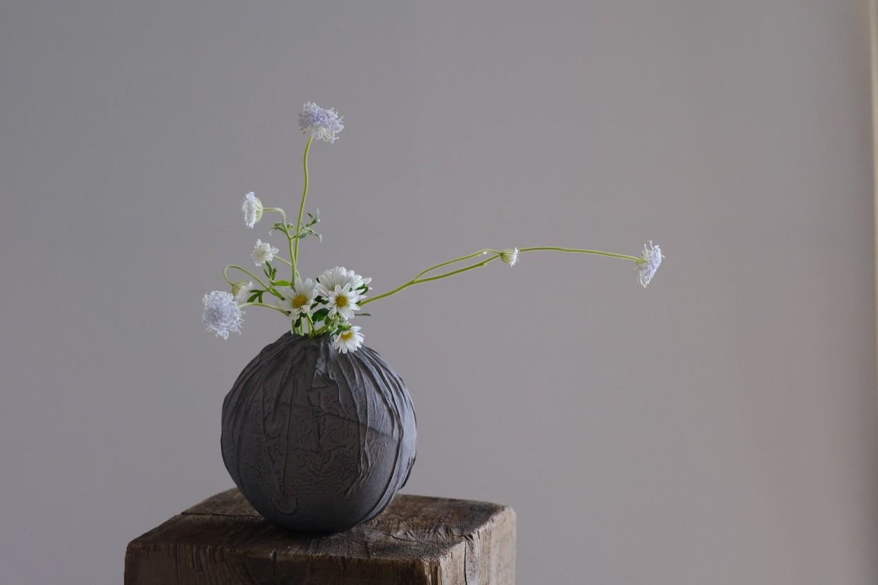 Handcrafted Ceramic Sphere Vases (Set of 3) - Sculptural Art Object For Sale 6