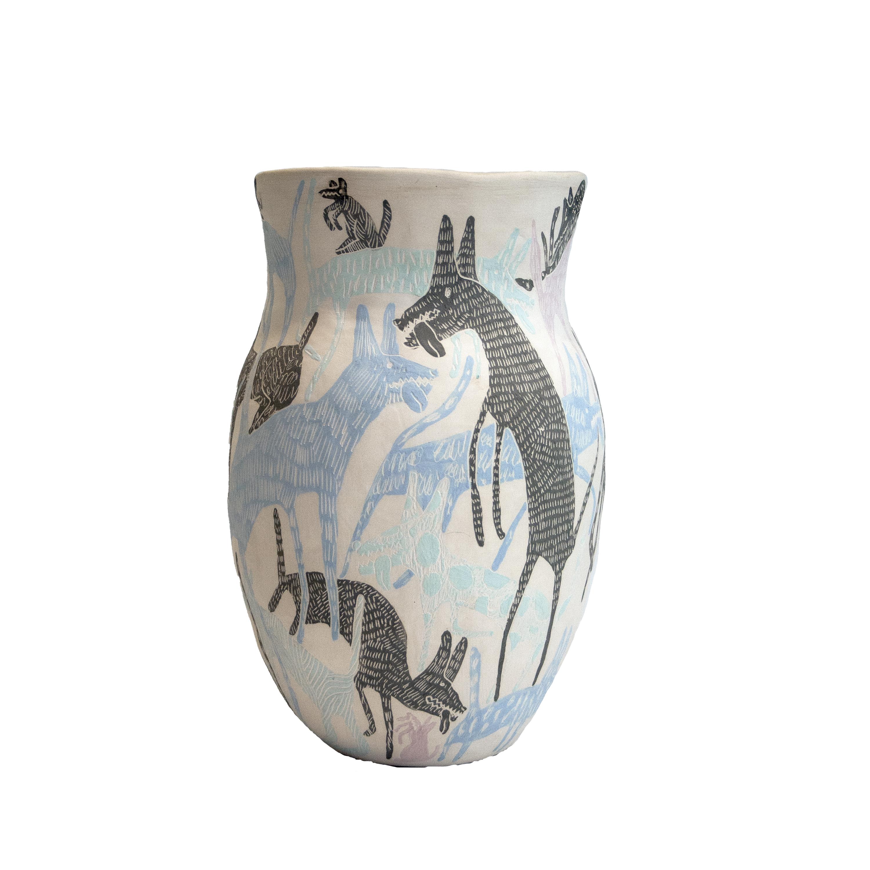 Handgefertigte Keramikvase „Stray Dogs“ von „Love and Beauty“, Spanien, 2022 im Angebot 9
