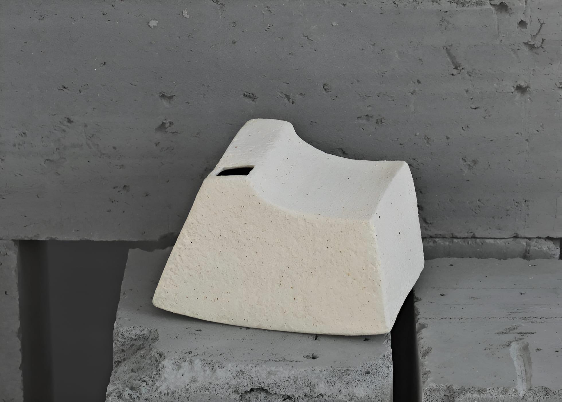 Chinois Vases en céramique fabriqués à la main (six de 4) - avec forme froissée en vente