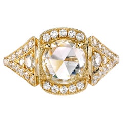 Handcrafted Chelsea Rose Cut Diamond Ring by Single Stone