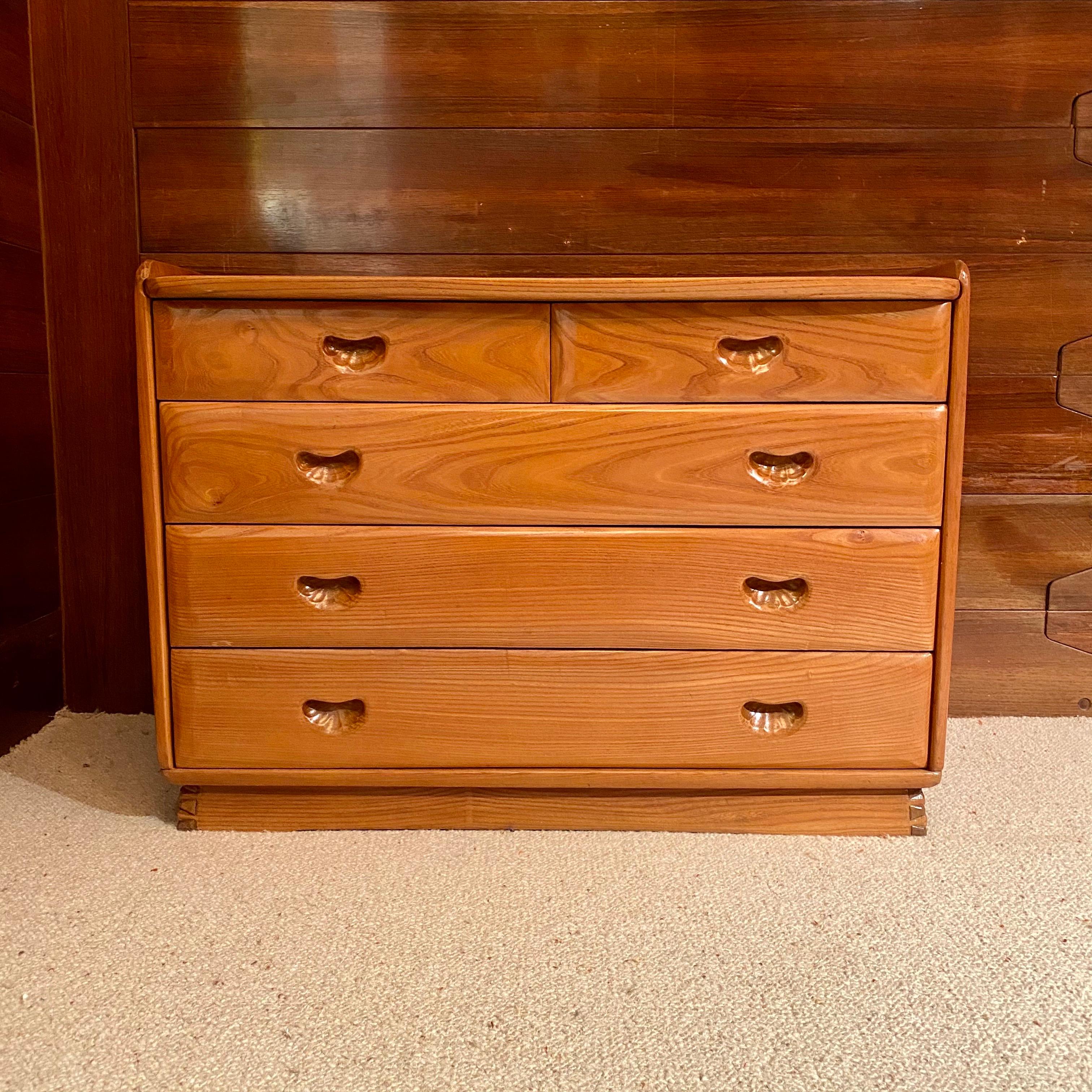 Mid-Century Modern Handcrafted Chest of Drawers by Franz Xaver Sproll, 1940's