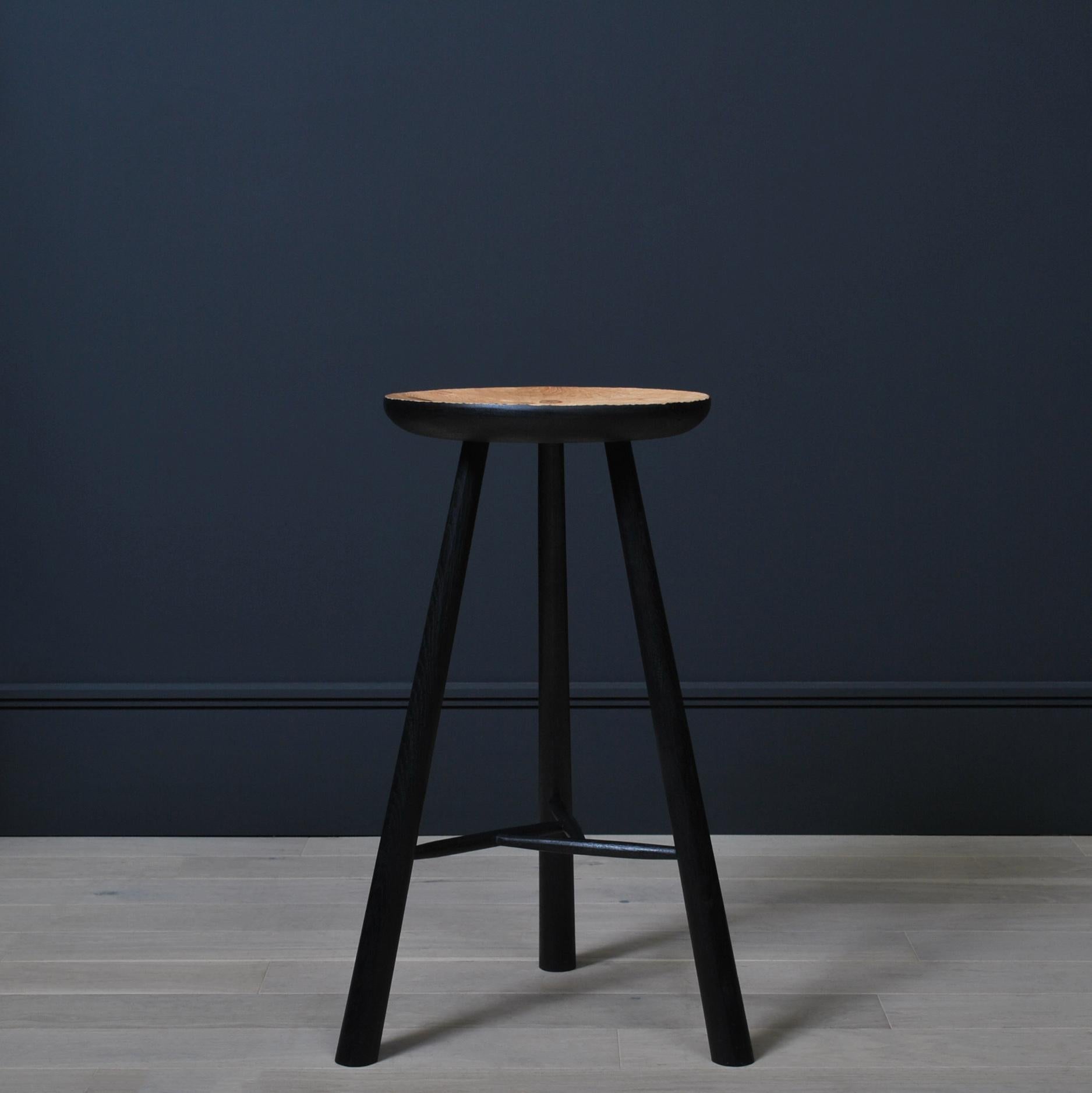 Organic Modern Handcrafted Chestnut Bar Stools 