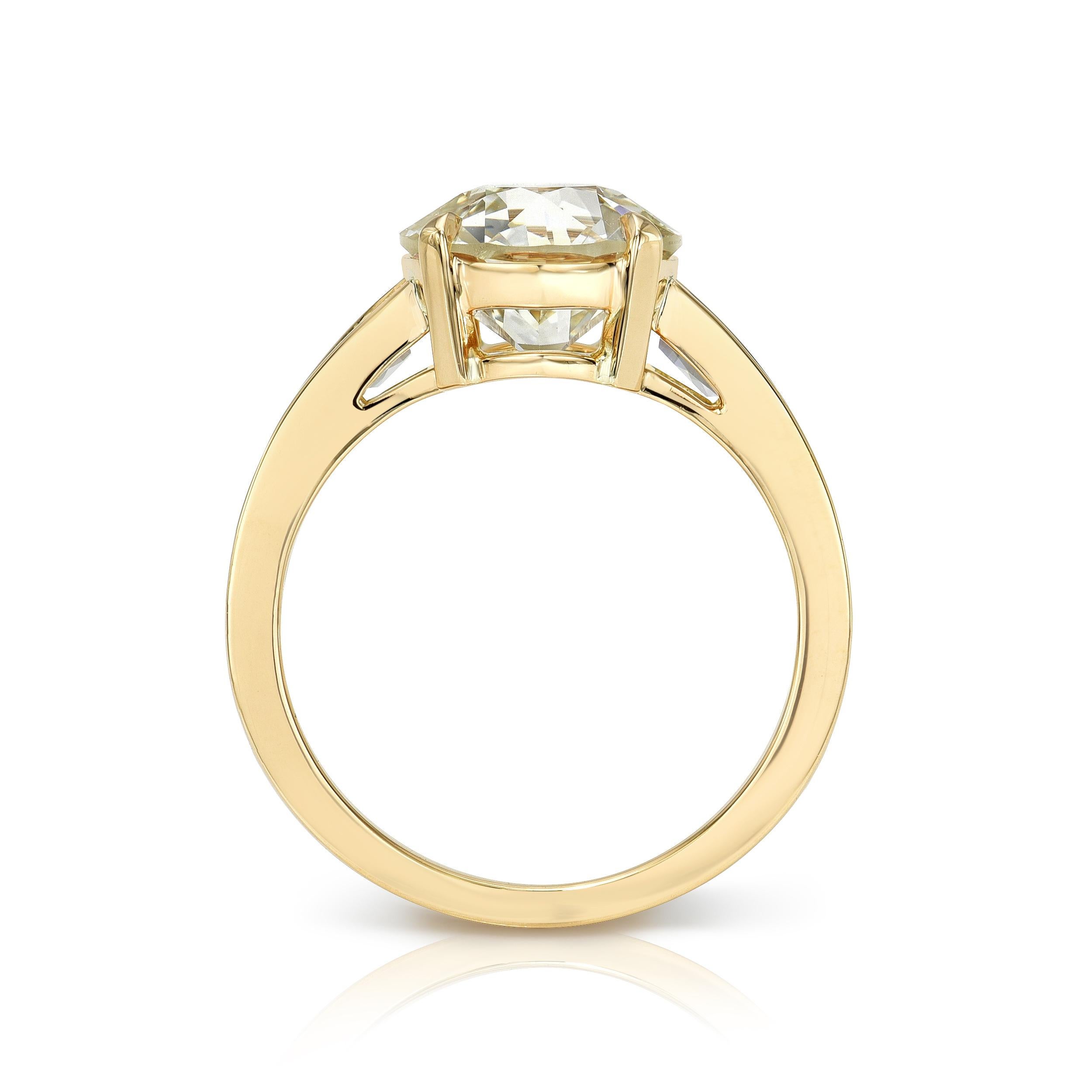 Handgefertigter Christina Diamantring mit alteuropäischem Schliff von Single Stone (Alteuropäischer Schliff) im Angebot