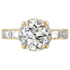Handcrafted Christina Old European Cut Diamond Ring by Single Stone