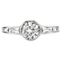 Handcrafted Christina Old European Cut Diamond Ring by Single Stone