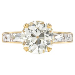 Handgefertigter Christina Diamantring mit alteuropäischem Schliff von Single Stone