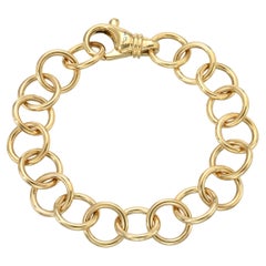 Handcrafted Club Bracelet in 18K Yellow Gold by Single Stone