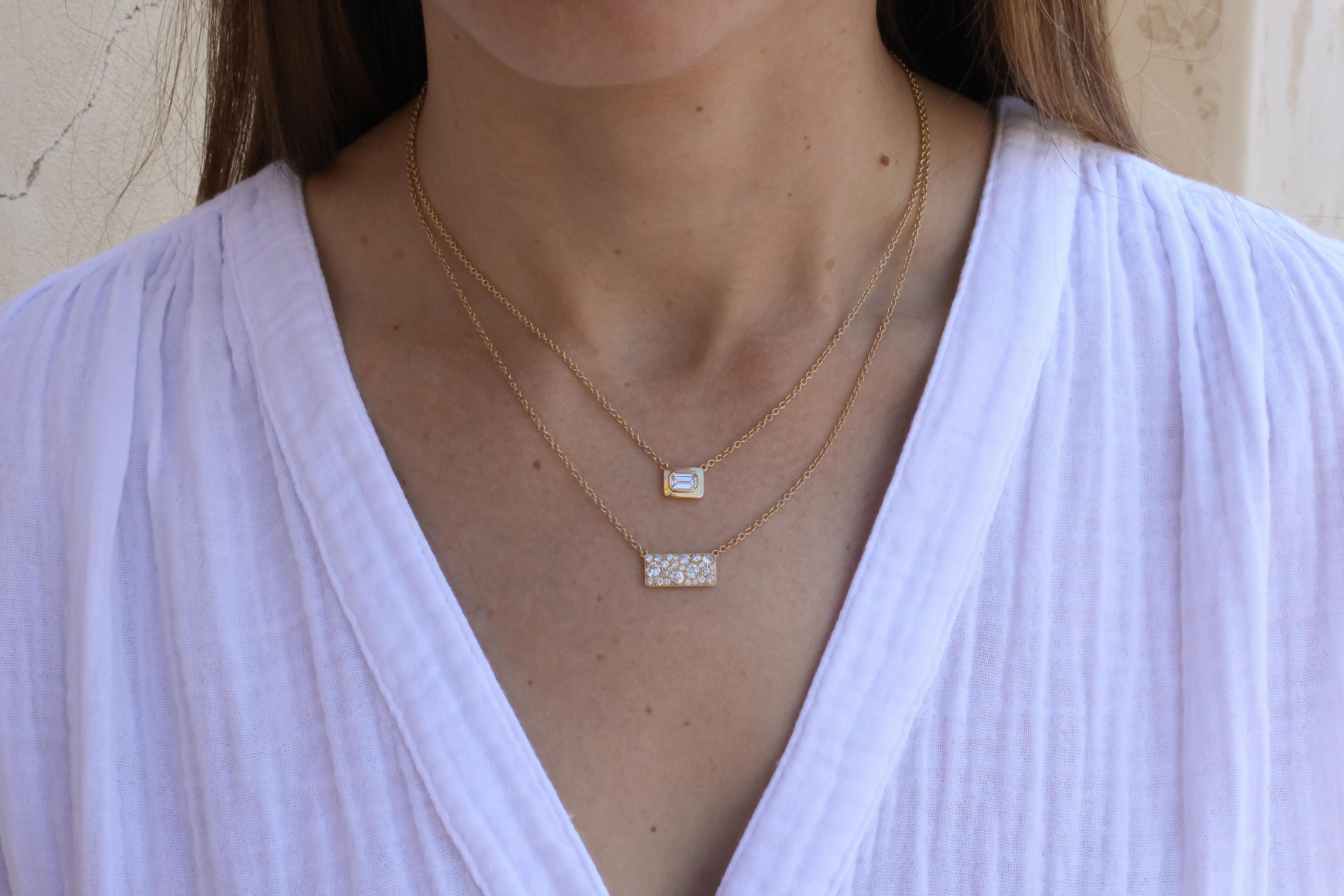 single stone diamond necklace