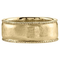 Handcrafted Constantine 18K Gold Men's Band by Single Stone