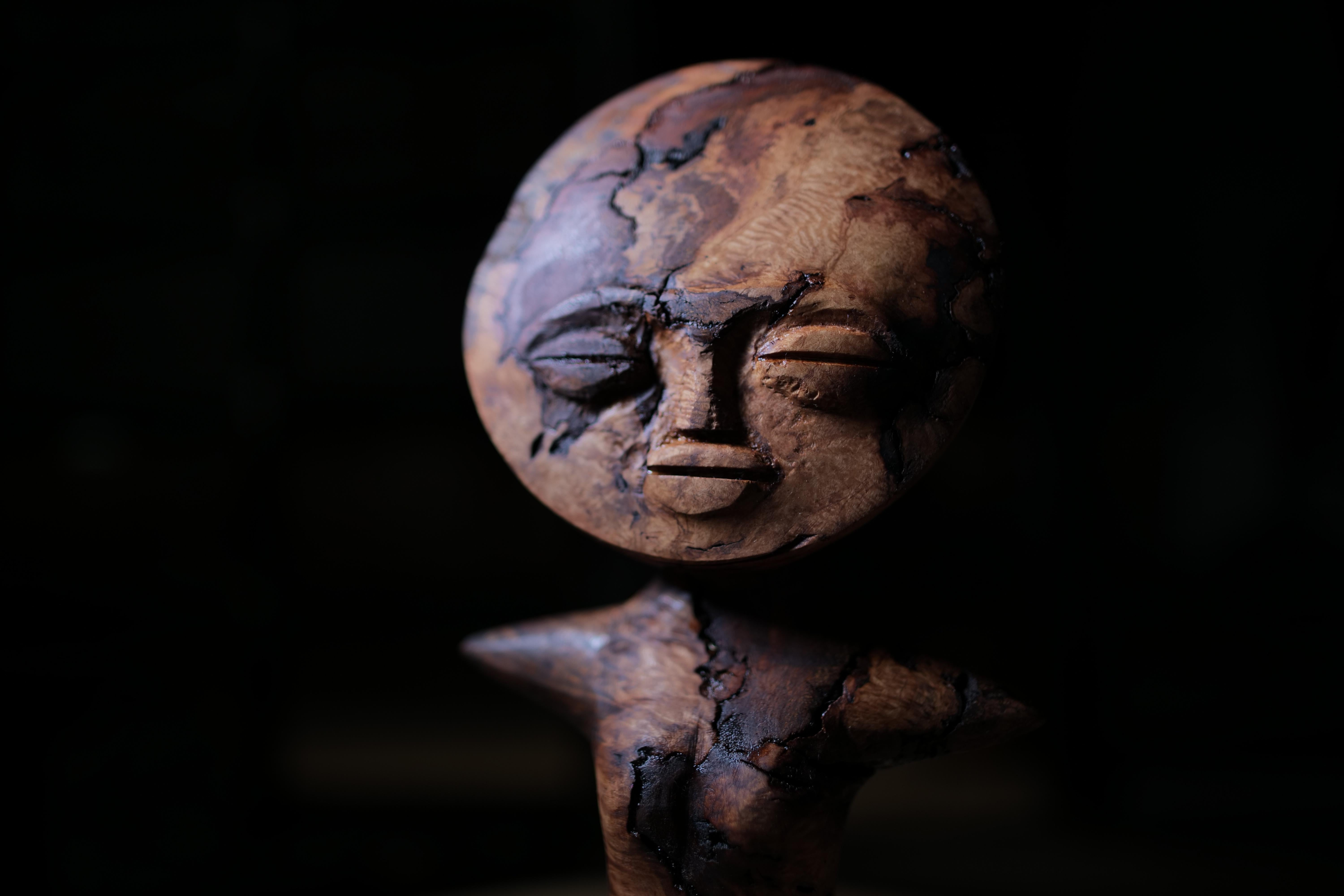 Handcrafted Contemporary Akuaba Doll Sculpture - Inspiriert von Ashanti Tradition im Angebot 3