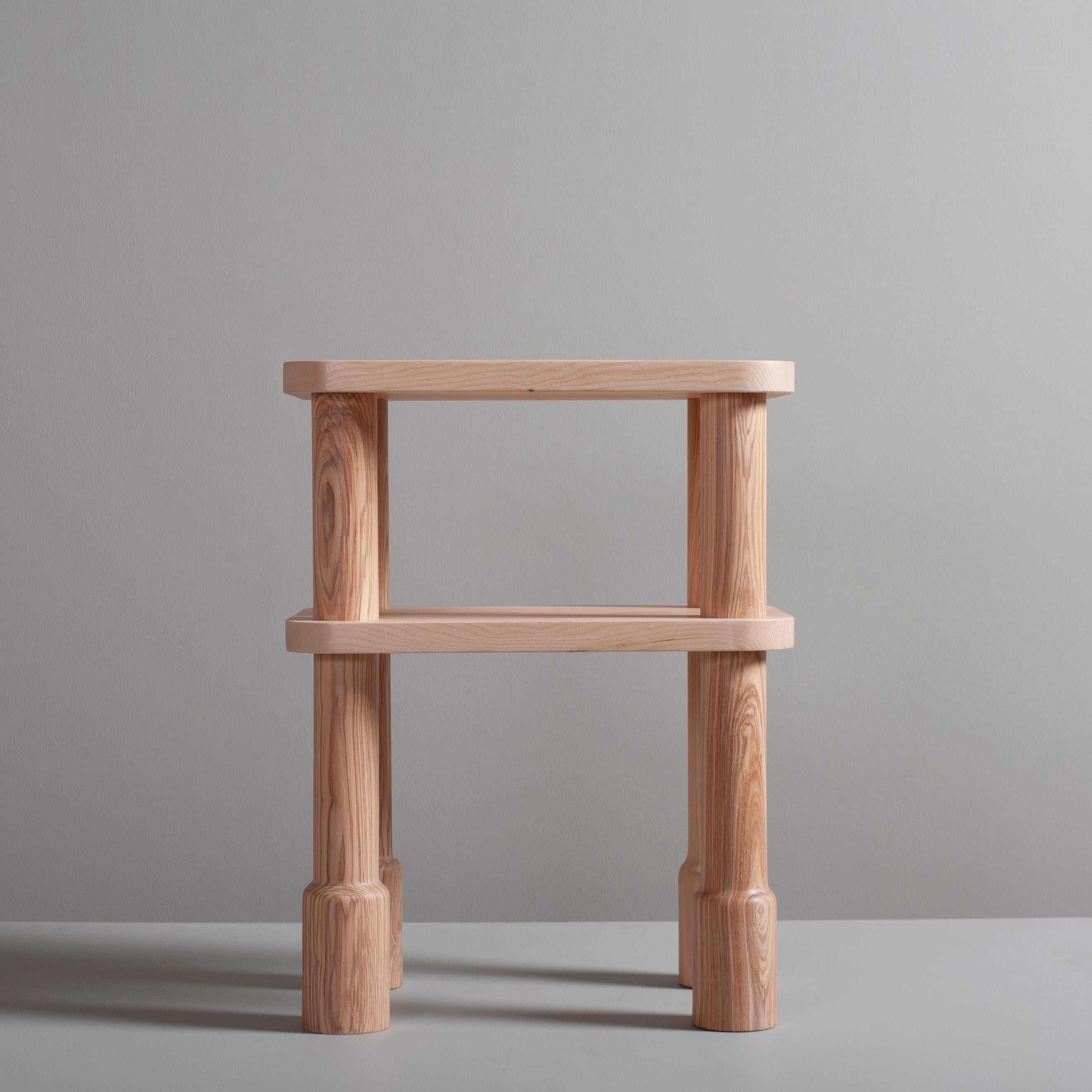Handcrafted Contemporary English Ash End Table For Sale 3