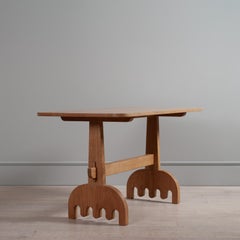 Handcrafted Contemporary Oak Refectory Dining Table - Desk