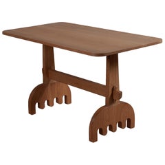 Handcrafted Contemporary Oak Refectory Dining Table - Desk