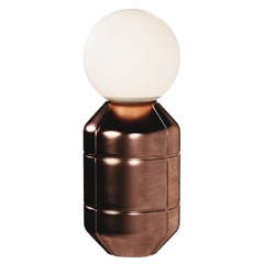 Lampe artisanale en cuivre ultramarine Poterie céramique Éclairage de table