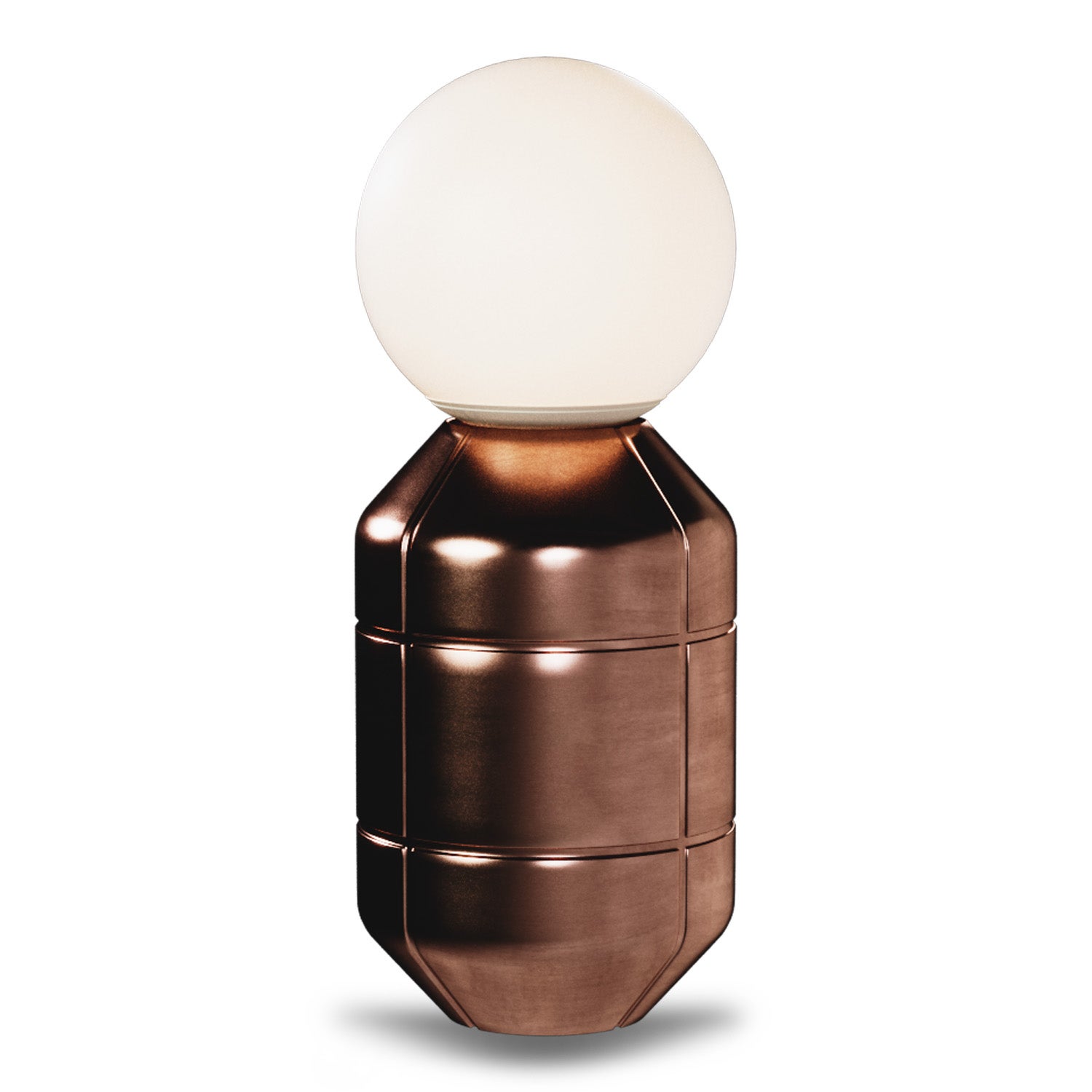Lampe artisanale en cuivre ultramarine Poterie céramique Éclairage de table en vente