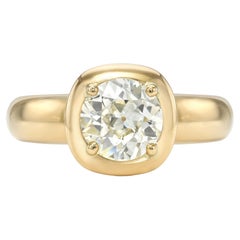 Handcrafted Cori Old European Cut Diamond Ring by Single Stone