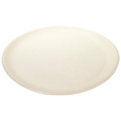 Handcrafted Creamware Large Plate with Minimilistic Design