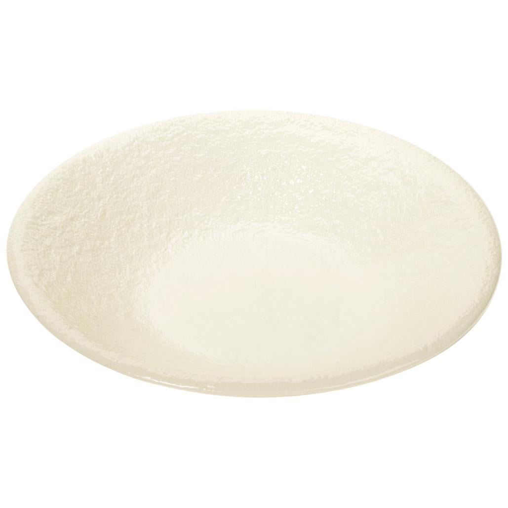 Handcrafted Creamware Medium Bowl with Minimilistic Design For Sale