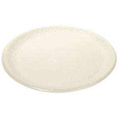 Handcrafted Creamware Medium Plate with Minimilistic Design